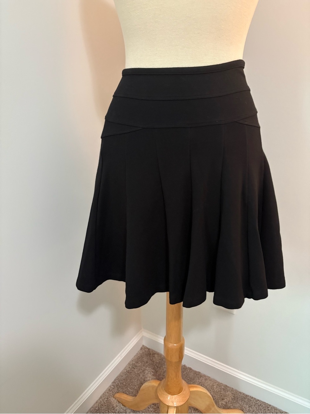 French Connection Black Paneled Circle Skirt